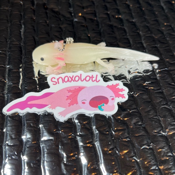 SNACKSalotl Axolotl Crazy Trending WaterProof Single Decor Accent Sticker - Picture 3 of 5